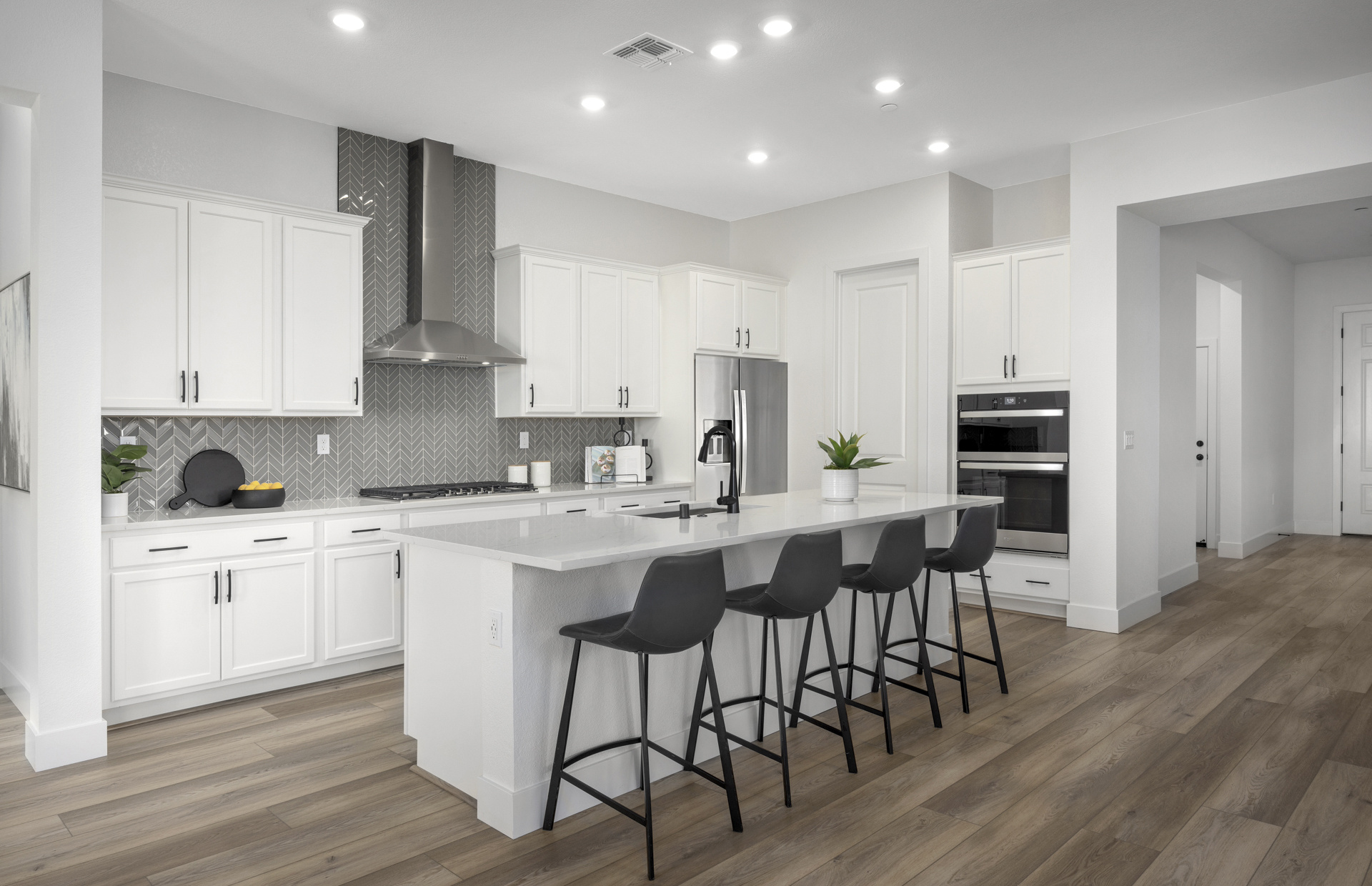 Seagrass kitchen with island seating